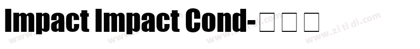 Impact Impact Cond字体转换
